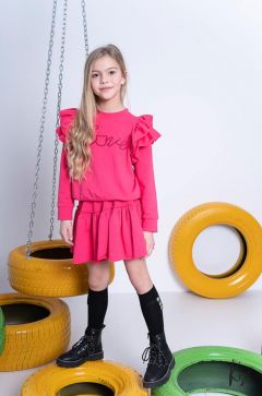 Dievčenská cyklámenová sukňa KIZ