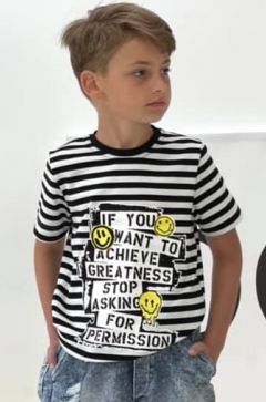 Chlapčenské prúžkované tričko KIZ