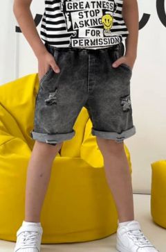 Chlapčenské riflové šortky sivé KIZ