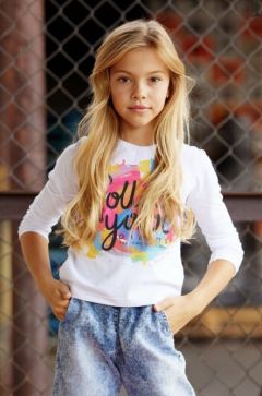 Dievčenské farebné tričko Malami