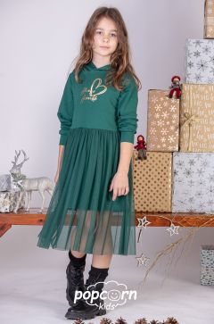 Dievčenské zelené šaty ADORABLE