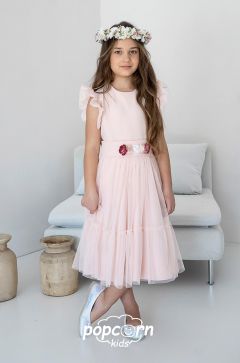 Dievčenské spoločenské šaty pink KIZ