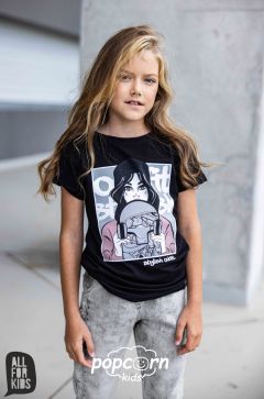Dievčenské tričko SKATE black All for kids