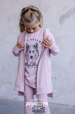 Dievčenská mikina WOLF pink Mash Mnie