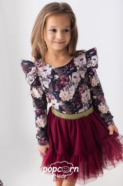 Dievčenské tričko FLOWERS Lily Grey