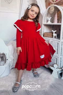 Dievčenské vianočné RED šaty EMA