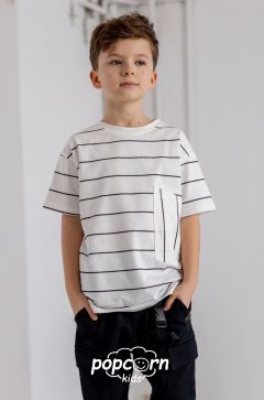Chlapčenské tričko STRIPES white All for kids