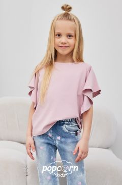 Dievčenské tričko FRILL pink All for kids