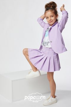 Dievčenská plisovaná sukňa purple MałaMi