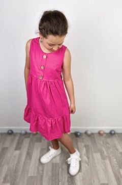 Dievčenské cyklámenové šaty
