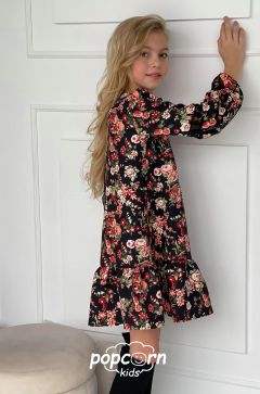 Dievčenské kvetované šaty KIZ