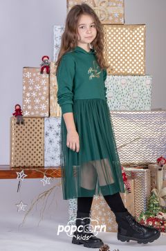 Dievčenské zelené šaty ADORABLE