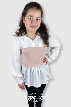 Dievčenská košeľa s ružovým topom