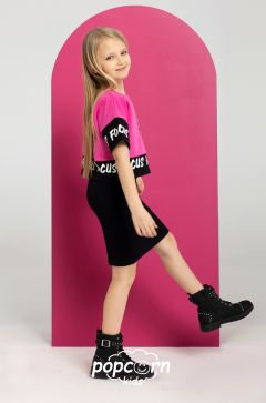 Dievčenské šaty SMILE pink 2v1 All for kids