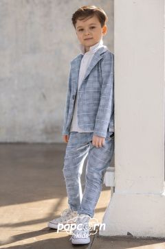 Chlapčenské kockované nohavice grey All for kids