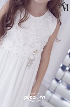 Dievčenské spoločenské šaty white MalaMi