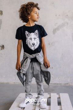 Chlapčenské tričko WOLF black Mash Mnie