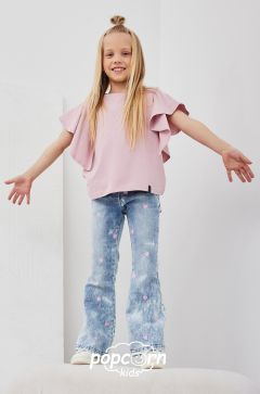 Dievčenské tričko FRILL pink All for kids