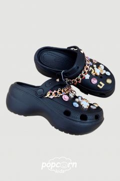 Dievčenské CROCS topánky black