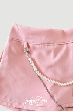 Dievčenské sukňo kraťasy PEARLS pink