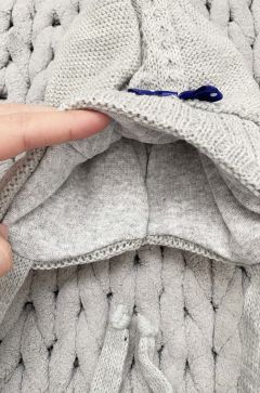 Baby pletená čiapka s mašličkou grey