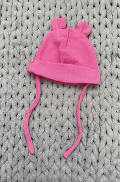 Baby set čiapka + nákrčník barbie pink