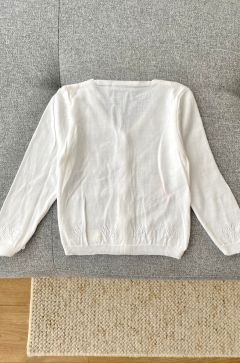 Dievčenský pletený svetrík white
