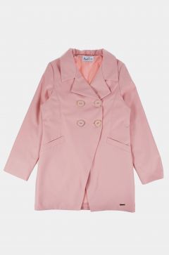 Dievčenský ružový kabát