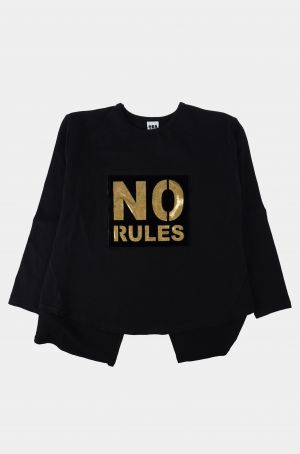 Dievčenské predĺžené tričko NO RULES QBA