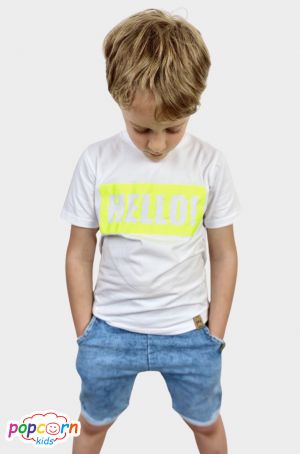 Chlapčenské tričko hello biele MIMI