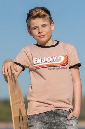 Chlapčenské tričko ENJOY béžové All for kids