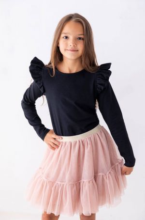 Dievčenské čierne tričko Lily Grey