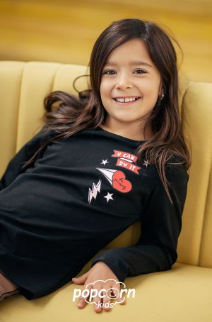 Dievčenské black tričko Kid's by Voga Italia