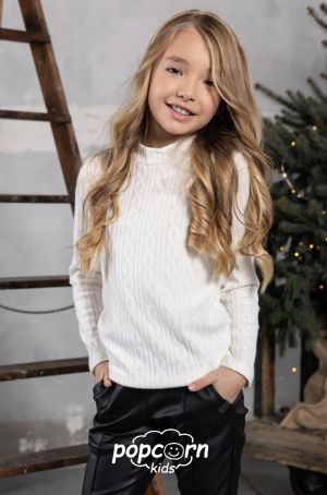 Dievčenský krémový sveter All for kids