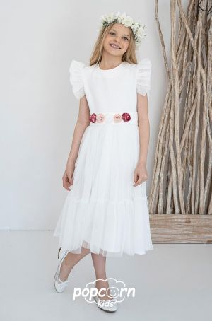 Dievčenské spoločenské šaty white KIZ
