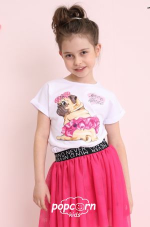 Dievčenské tričko bulldog MałaMi