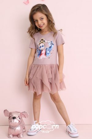 Dievčenské šaty GIRL pink MałaMi