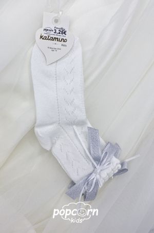 Dievčenské elegantné ponožky s mašľou