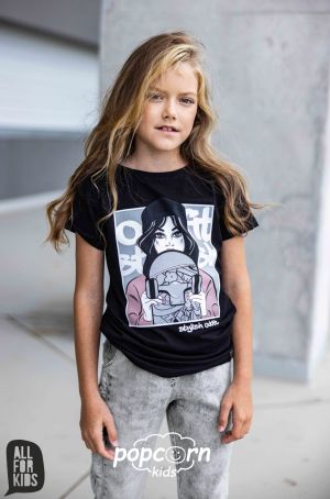 Dievčenské tričko SKATE black All for kids