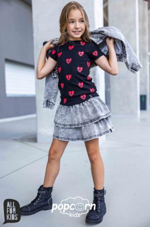 Dievčenská rifľová sukňa grey All for kids