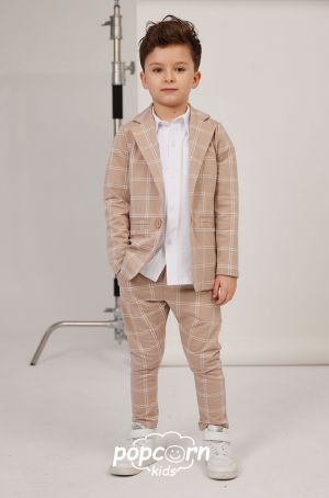 Chlapčenský elegantný komplet beige All for kids