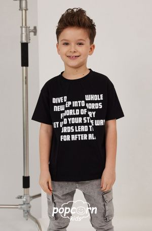 Chlapčenské tričko WORDS black All for kids