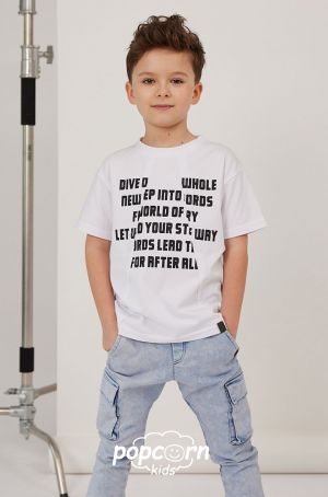 Chlapčenské tričko WORDS white All for kids