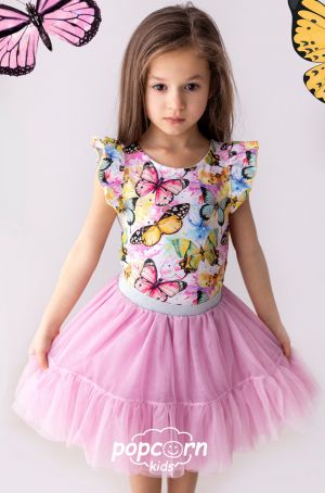 Dievčenská tylová sukňa PINK Lily Grey