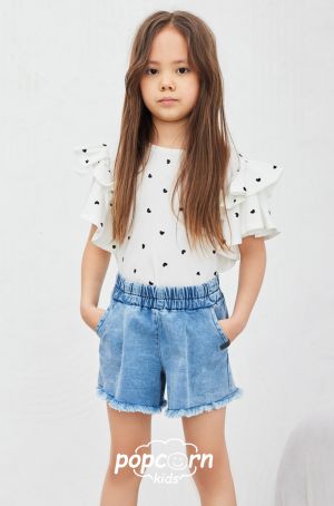 Dievčenské tričko FRILL srdiečka All for kids