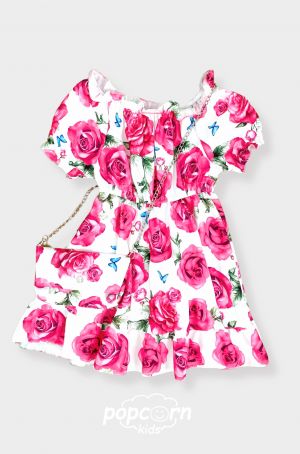 Dievčenské šaty s kabelkou ROSES