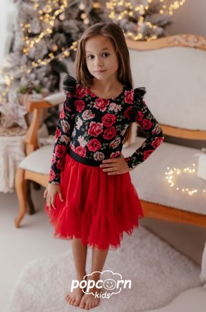 Dievčenská tylová sukňa červená Lily Grey