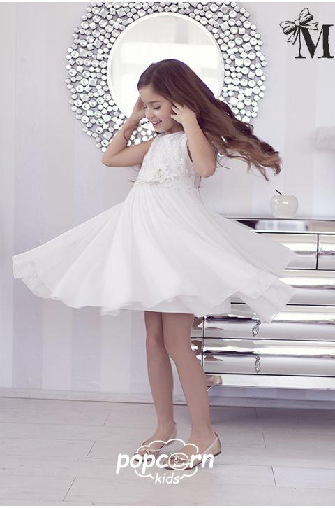 Dievčenské spoločenské šaty white MalaMi