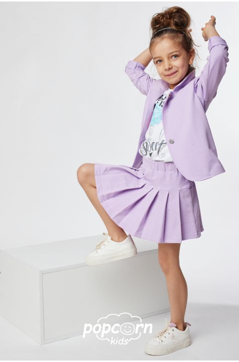Dievčenská plisovaná sukňa purple MałaMi