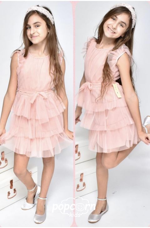 Dievčenské šaty ROMANTIC pink